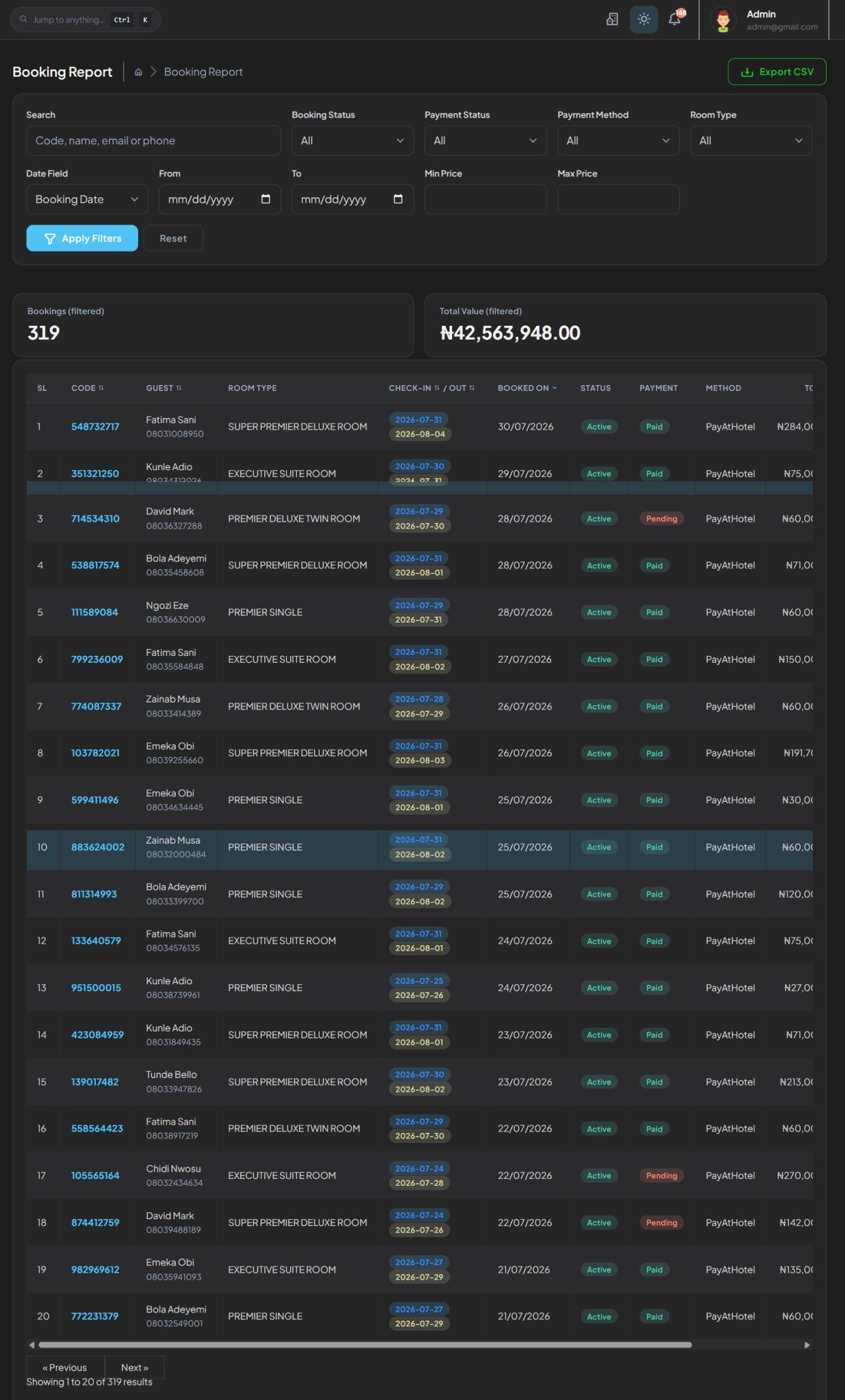 Buukli - Hotel Management System screenshot